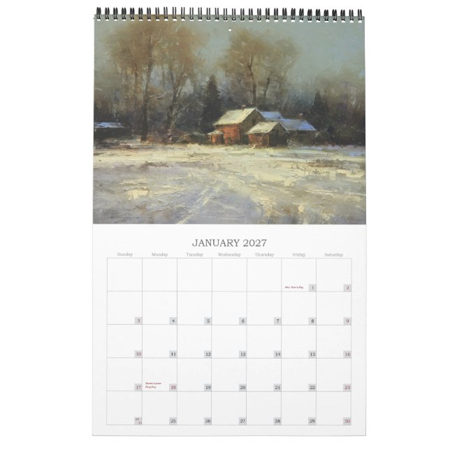 Fine Art Calendar (Jan 2027)