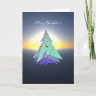 Fine Art Christmas Card with Designer Tree
