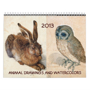 FINE ART COLLECTION  / Animal Drawings 2017 Calendar