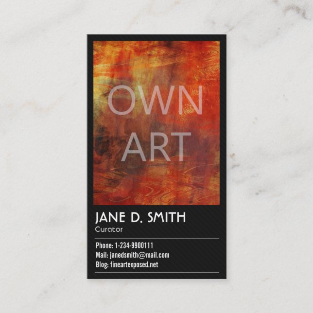 Fine Art Curator Business Card (Front)