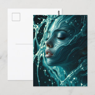 Fine Art fashion woman portrait Postcard