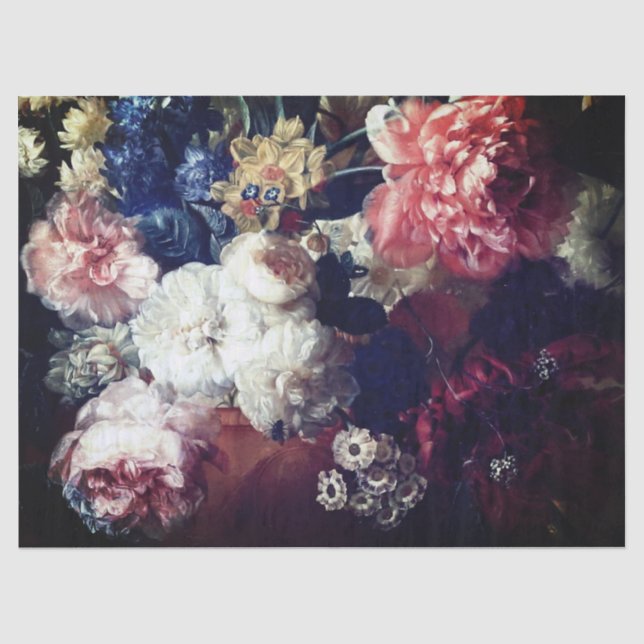 Fine Art Floral Decoupage TIssue Paper (Front)