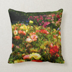 Fine art flower pillow