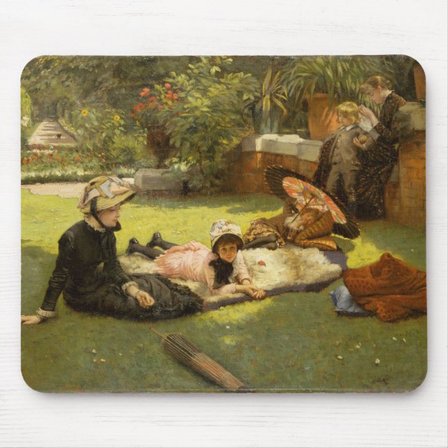 Fine Art In Full Sunlight - James Tissot painting  Mouse Pad (Front)