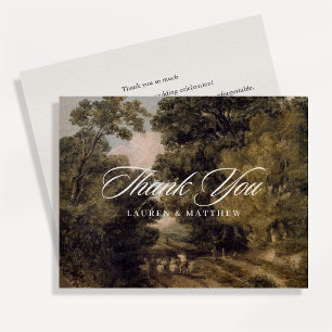 Fine Art Inspired Landscape Wedding Thank You Card