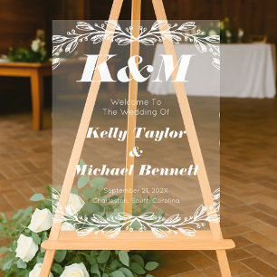 Fine Art Inspired Wedding Signage Acrylic Sign