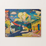 Fine Art | Kandinsky Jigsaw Puzzle<br><div class="desc">The famous and beautiful painting of Vassily Kandinsky (1908,  Murnau,  Dorfstrassedelight) delights and inspires in this gorgeous puzzle! The greatest boredom buster and your very own fine art piece!</div>