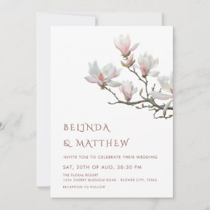 Fine Art Magnolia Casual Wedding Invitation