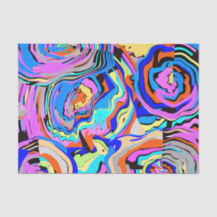 Fine Art Modern Colorful Abstract Flowers Chic  Tissue Paper