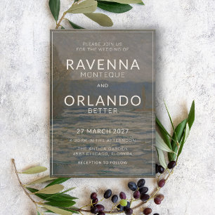 Fine Art Monet Artistic Vintage Garden Wedding Invitation