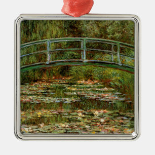 Fine Art Monet Garden Print Painting Impressionist Metal Ornament