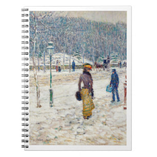 Fine Art New York Street (1902)by Frederick Hassam Notebook