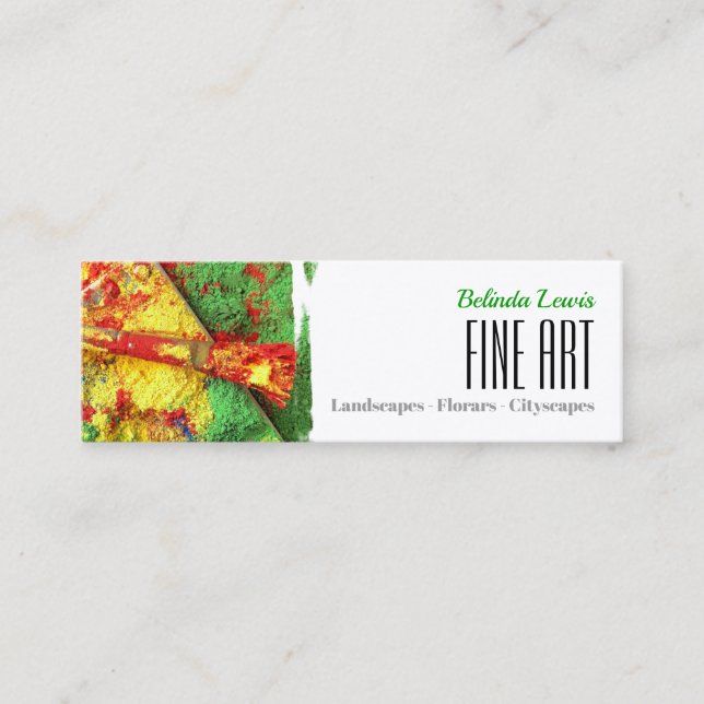Fine Art | Oil Painter Mini Business Card (Front)