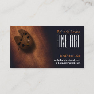 Fine Art   Oil Painter Sepia Business Card