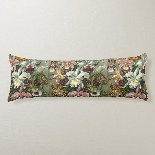 Fine Art Orchids - Art Forms of Nature Body Pillow (Front)