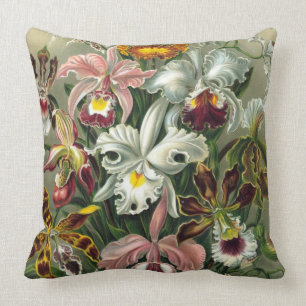 Fine Art Orchids - Art Forms of Nature Throw Pillow