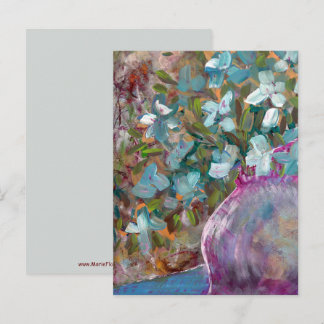 Fine Art Original Abstrac Floral Painting Postcard
