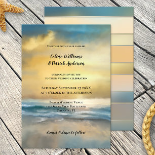 Fine Art Painted Beach Wedding Invitation
