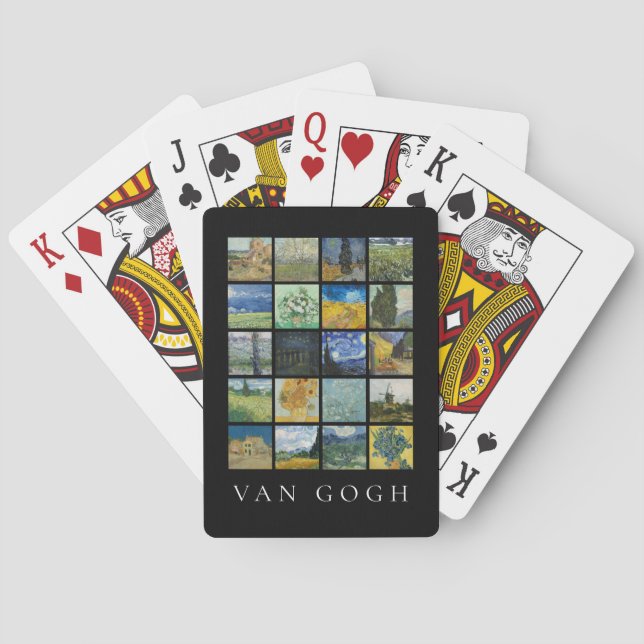 Fine Art Painting Collage Vincent Van Gogh Playing Cards (Back)