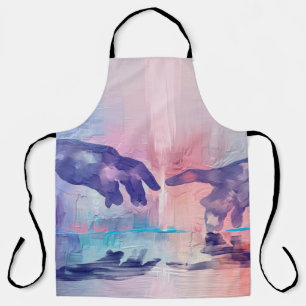 Fine art painting, surrealistic hand painted hands apron