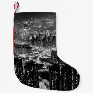 Fine art photography of Hong Kong city in contrast Small Christmas Stocking