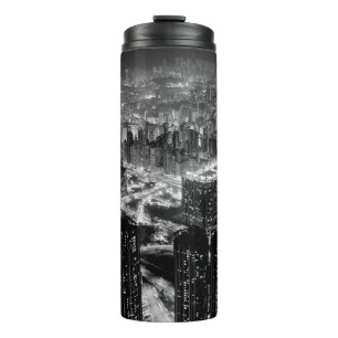 Fine art photography of Hong Kong city in contrast Thermal Tumbler