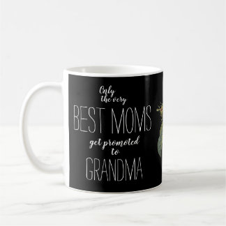 Fine art pink rose pregnancy announcement black coffee mug
