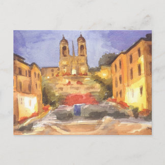 Fine Art Postcard- Spanish Steps, Rome Postcard