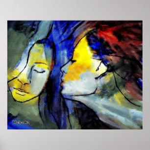 Fine Art  Prints-Contemporary Art - Women portrait Poster