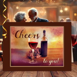 Fine Art Red Wine Congratulations Card
