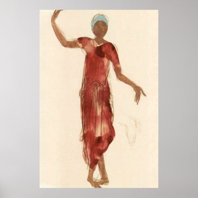 Fine Art ~ Rodin's Cambodia Dancer c1906 Poster (Front)