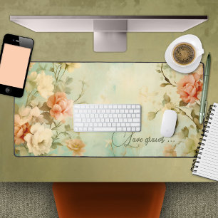 Fine Art Roses Floral Design Desk Mat