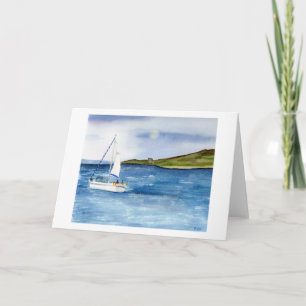 Fine Art Sailing at Full Moon Note Card