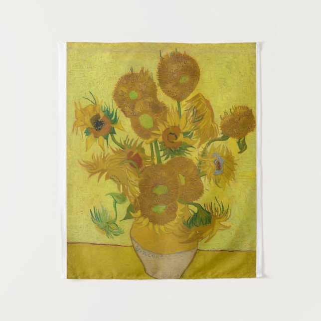 Fine Art Sunflowers by Vincent van Gogh Tapestry (Front)