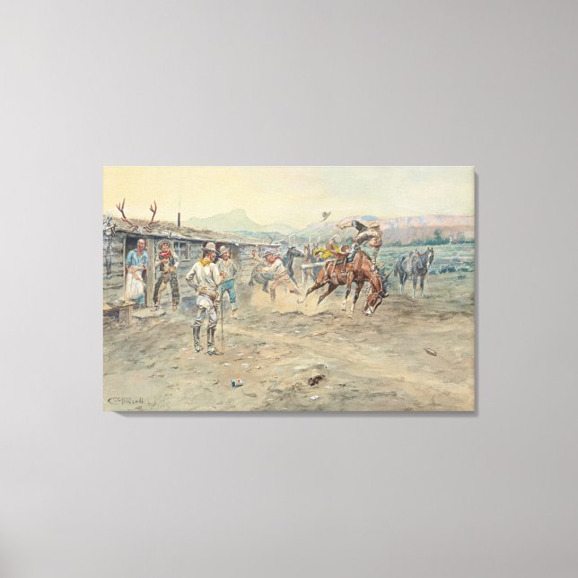 Fine Art The Tender Foot by Charles Marion Russell Canvas Print (Front)