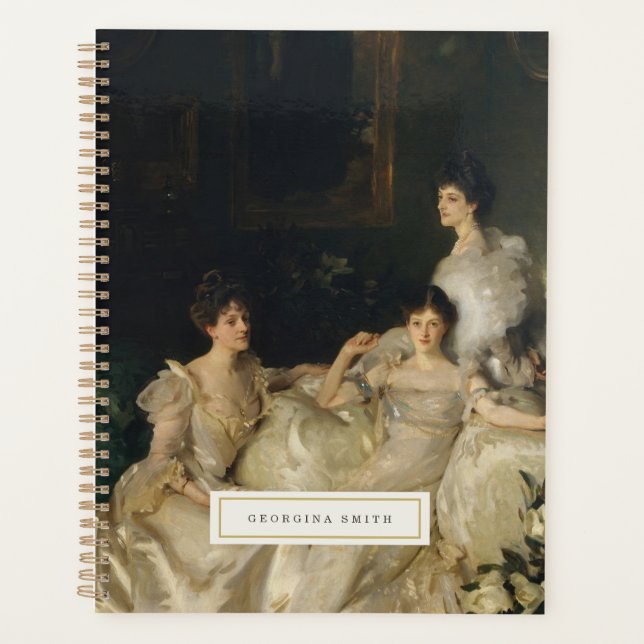 Fine Art Vintage Personalized Notebook Planner (Front)