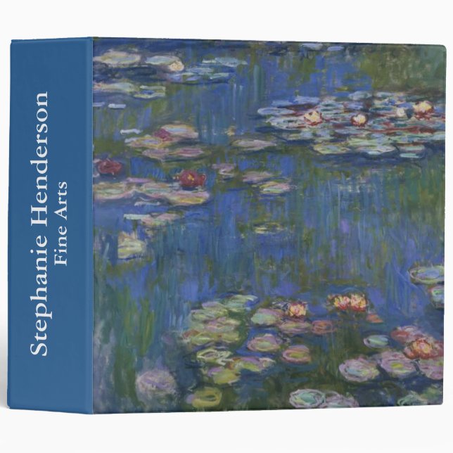 Fine Art Water Lilies Binder (Front/Spine)
