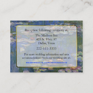Fine Art Water Lilies Wedding enclosure cards