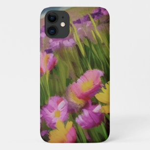 Fine Art Watercolor Wildflowers At Dusk iPhone 11 Case