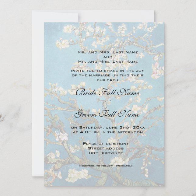 Fine art wedding invitation (Front)