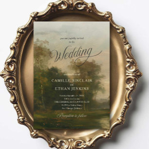 Fine Art Wedding Invitation   Estate Style