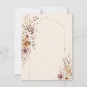 Fine Art Wedding Invitation with Romantic Painted