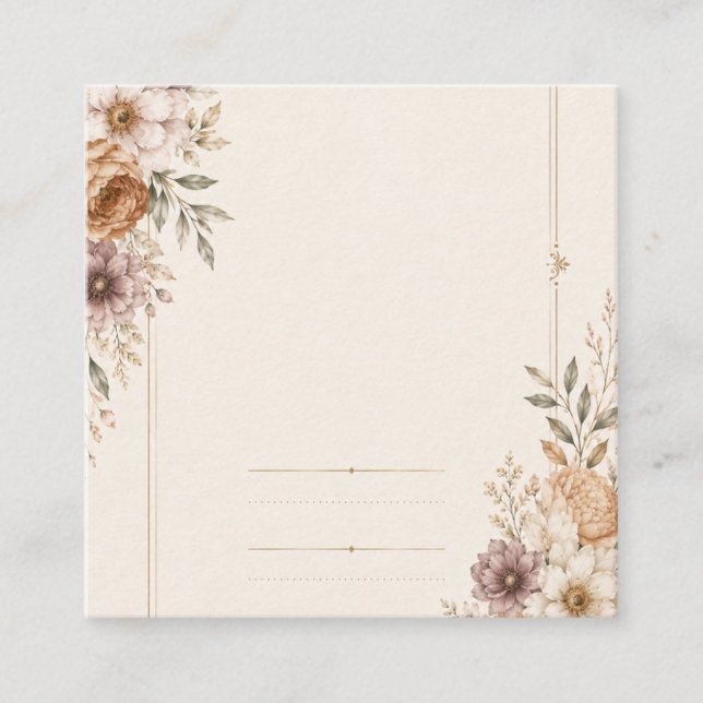 Fine Art Wedding Invitation with Romantic Painted  (Front)