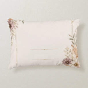 Fine Art Wedding Invitation with Romantic Painted Accent Pillow