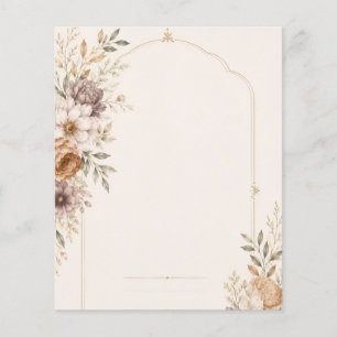 Fine Art Wedding Invitation with Romantic Painted Flyer