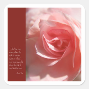 Fine Art with Words of Wisdom Square Sticker