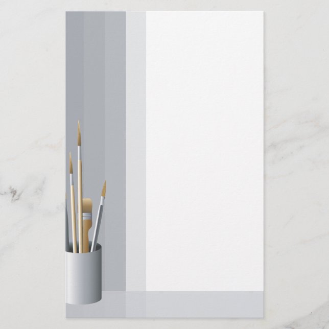 Fine Artist Brushes Stationery (Front)