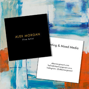 Fine Artist Business Card – Elegant Gallery Style 