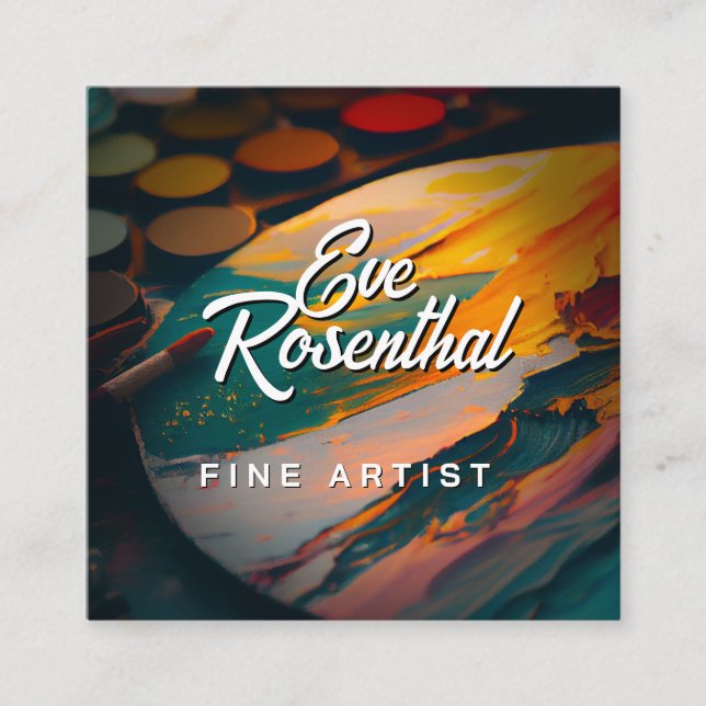 Fine Artist | Professional Square Business Card (Front)
