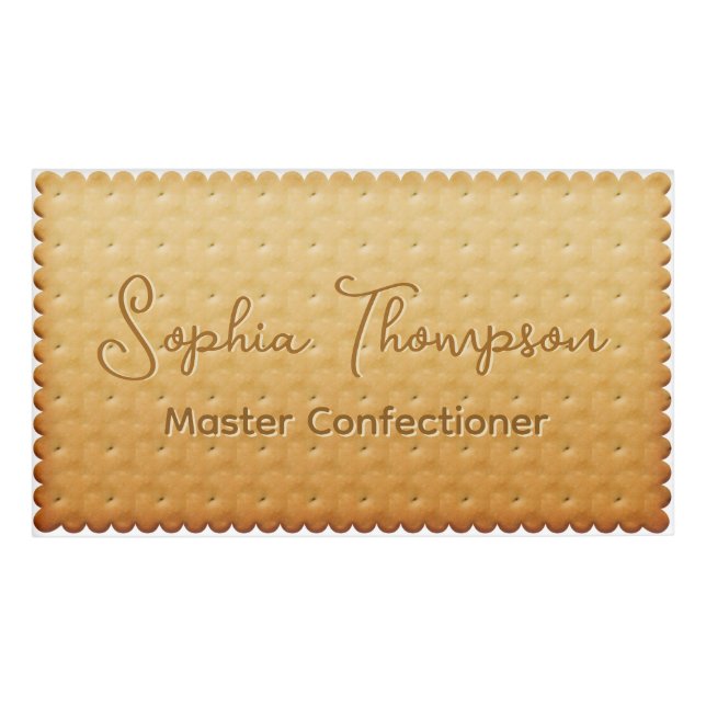 Fine Biscuit Bakery Delicious Cookie Name Tag (Front)